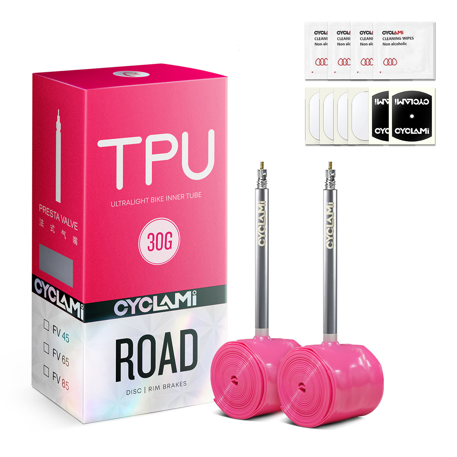 Inner Tube 700C - 2 Pezzi Valvola Interna per Bicicletta