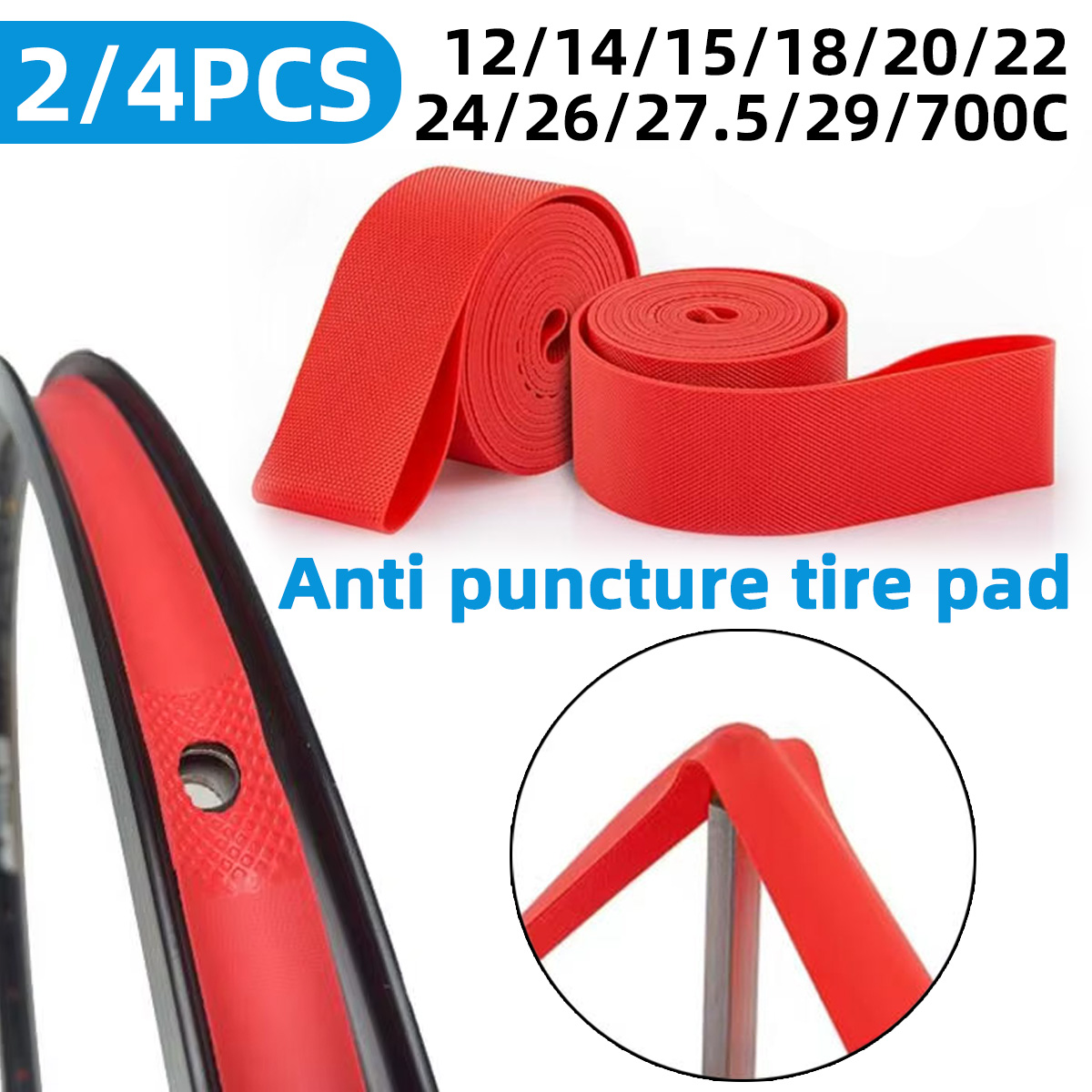Inner Tube 700C - 2/4 Pezzi Protezione Antiforatura per Camera