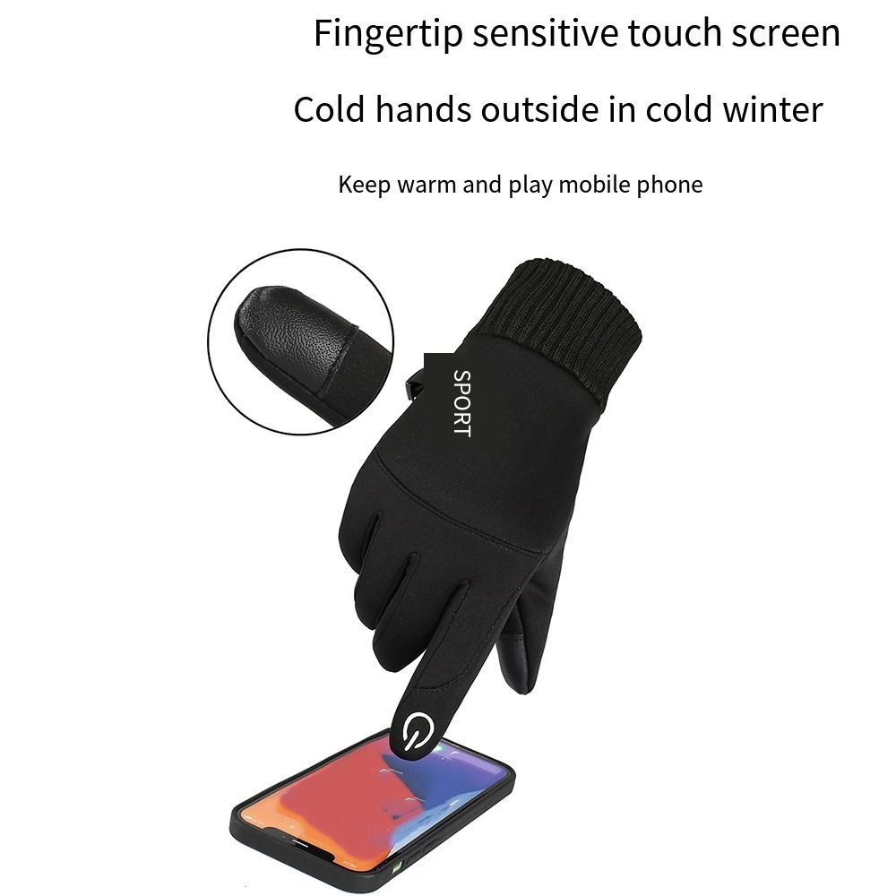 Waterproof Cycling Commute - Guanti touchscreen autunnali e invernali, antivento,