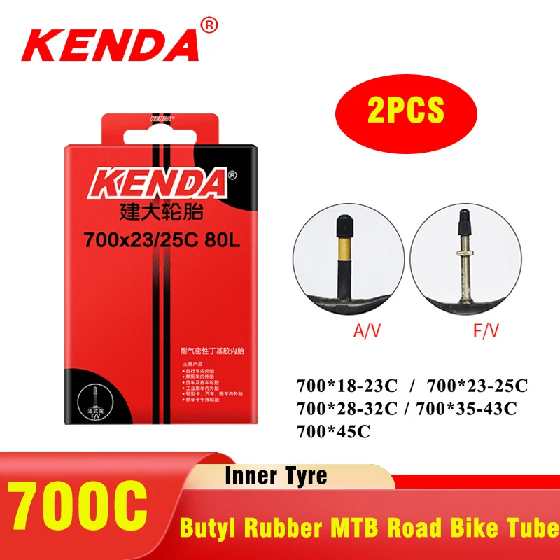 Inner Tube 700C - 2 Pezzi Camera d'Aria per Bicicletta
